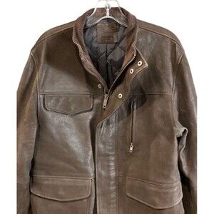 Rodd & Gunn Fairholme 100% Genuine Brown Leather Jacket – Men’s Field Jacket M
